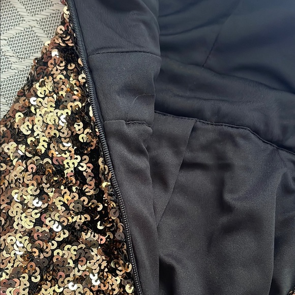 Lulus | Brand New You Gold Sequin Bodycon Mini Dress Size XS Homecoming Dress - Picture 11 of 12